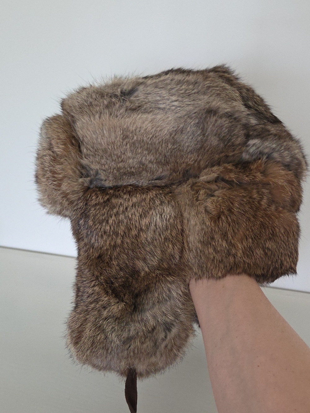 Brown Rabbit Fur  Hat - Picture 10 of 10